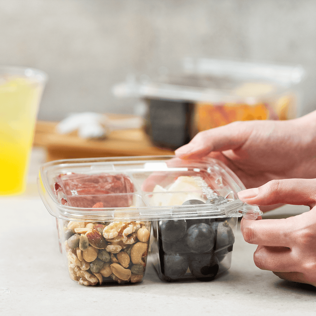 [300 ct] PET Flat Lid for Tamper Resistant Square Container