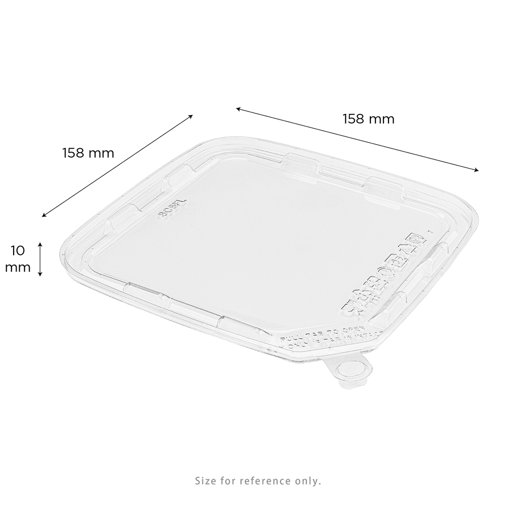 [300 ct] PET Flat Lid for Tamper Resistant Square Container