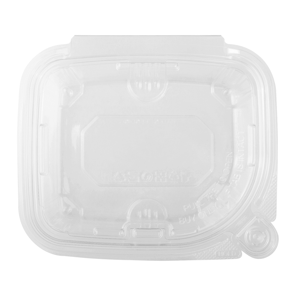 [200 ct] 12 oz PET Plastic Tamper Resistant Hinged Deli Containers with Lid
