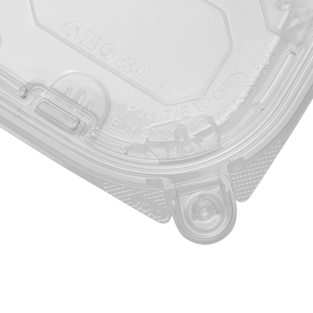 [200 ct] 12 oz PET Plastic Tamper Resistant Hinged Deli Containers with Lid