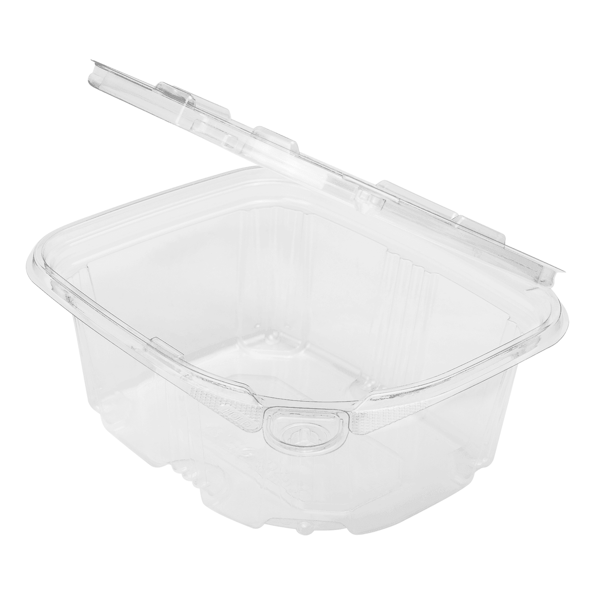 [200 ct] 16 oz PET Plastic Tamper Resistant Hinged Deli Containers with Lid