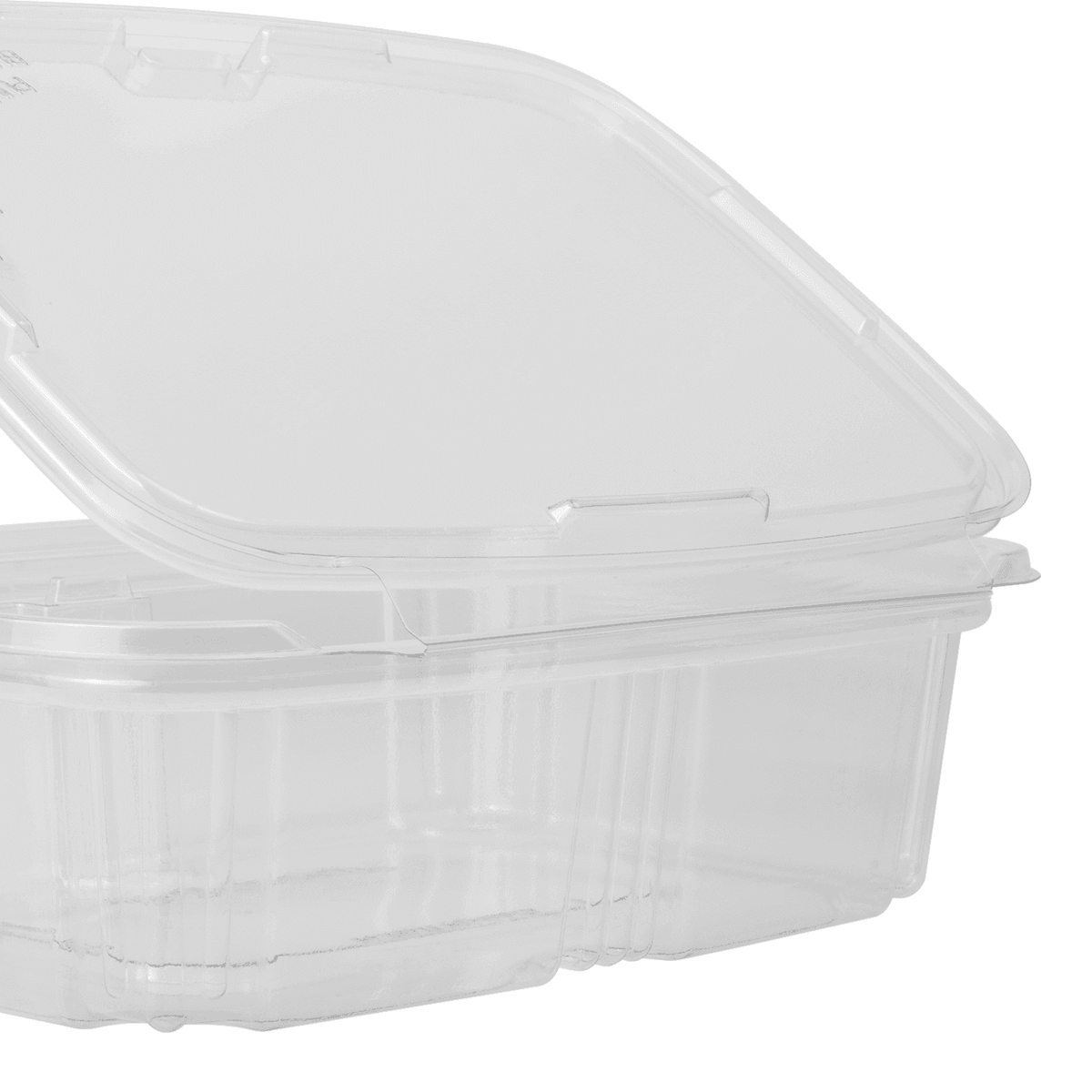[200 sets] 24 oz PET Plastic Tamper Resistant Hinged Deli Containers with Lid