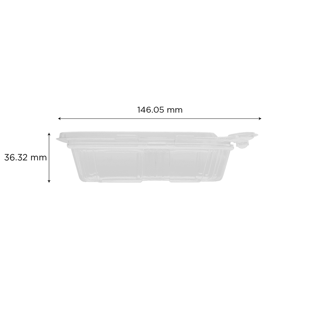 [200 sets] 8 oz PET Plastic Tamper Resistant Hinged Deli Containers with Lid