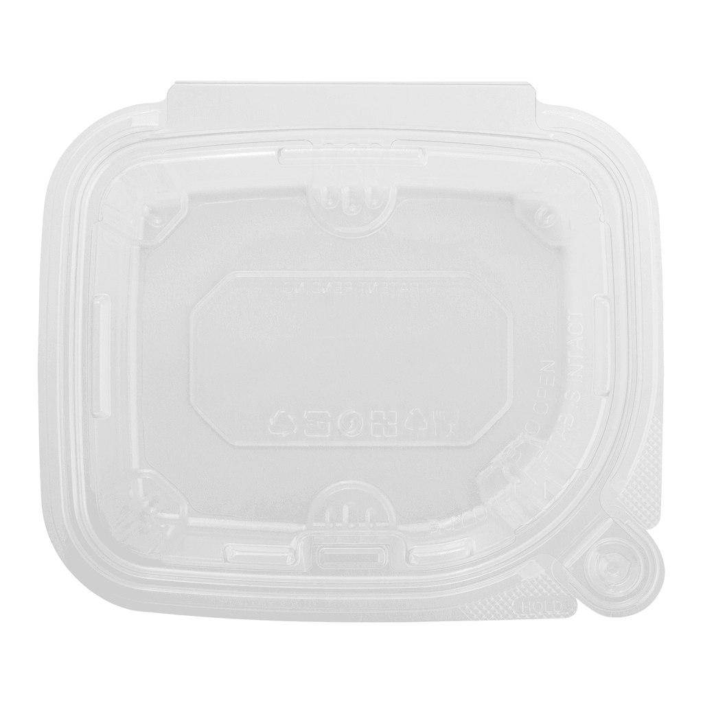 [200 sets] 8 oz PET Plastic Tamper Resistant Hinged Deli Containers with Lid