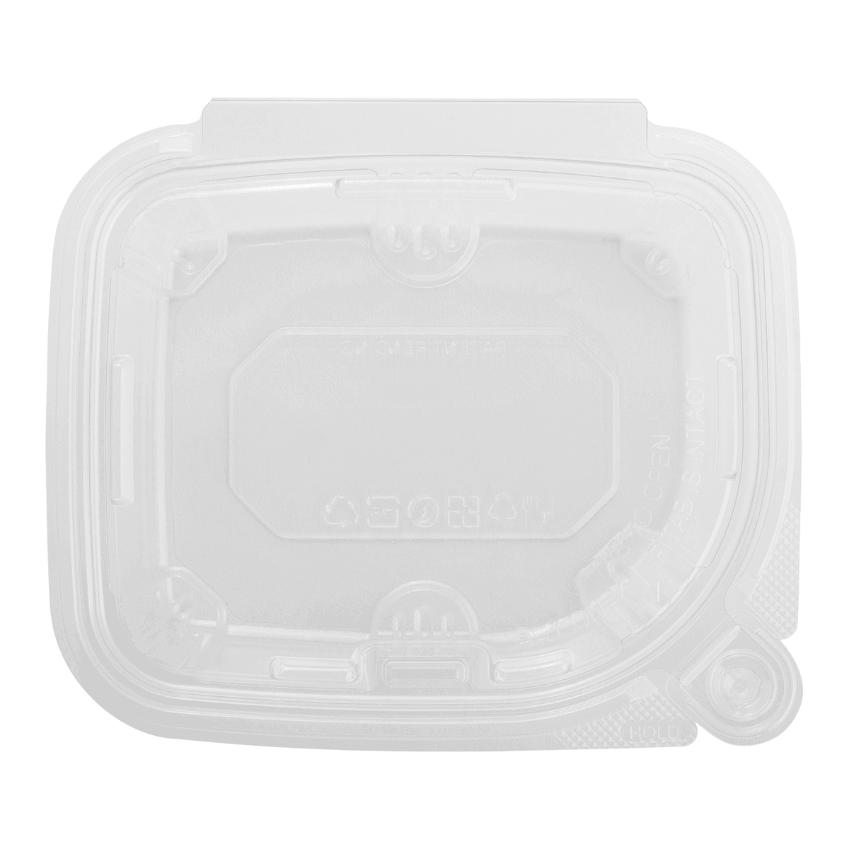 [200 sets] 8 oz PET Plastic Tamper Resistant Hinged Deli Containers with Lid
