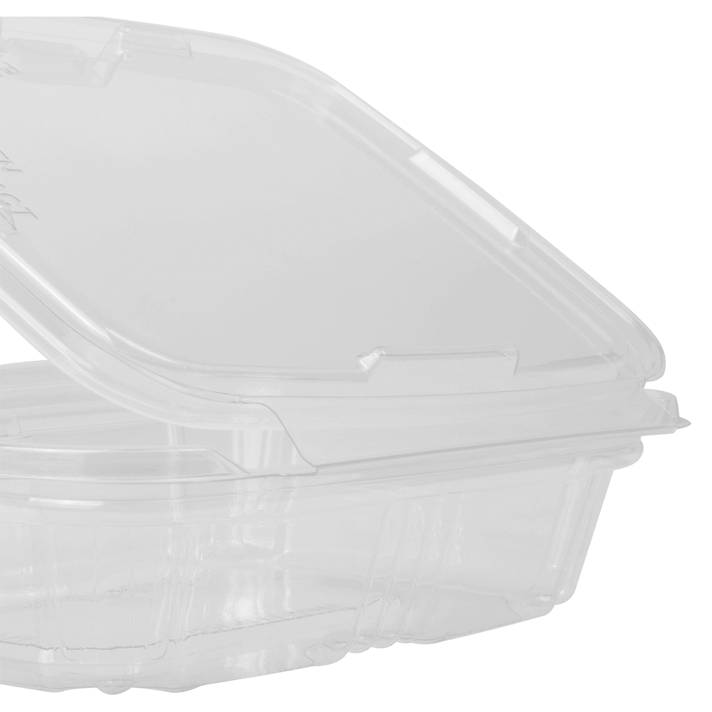 [200 sets] 8 oz PET Plastic Tamper Resistant Hinged Deli Containers with Lid
