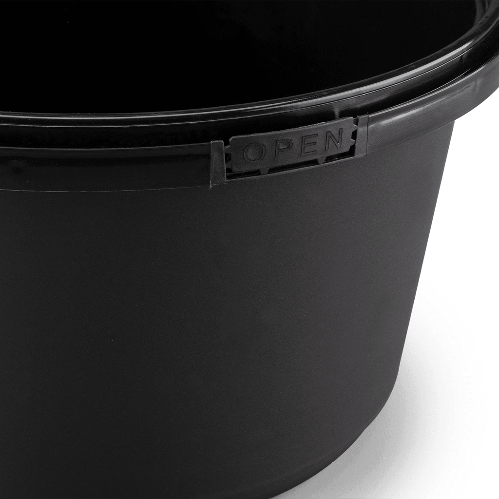 [150 sets] 52 oz PP Tamper Resistant Injection Molded Microwaveable Black Food Container w/Clear lid