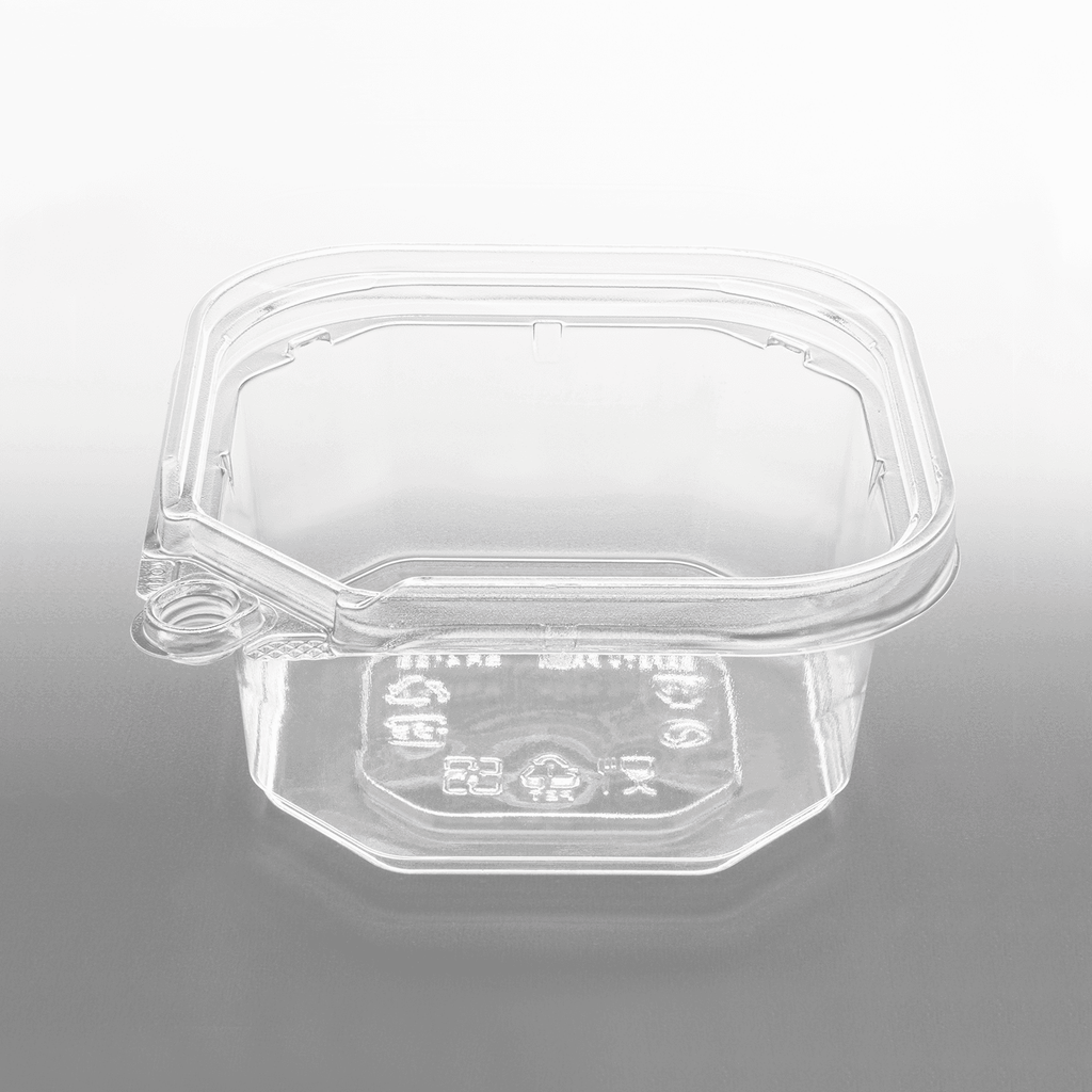 [400 ct] 12 oz PET Tamper Resistant Square Container, Clear