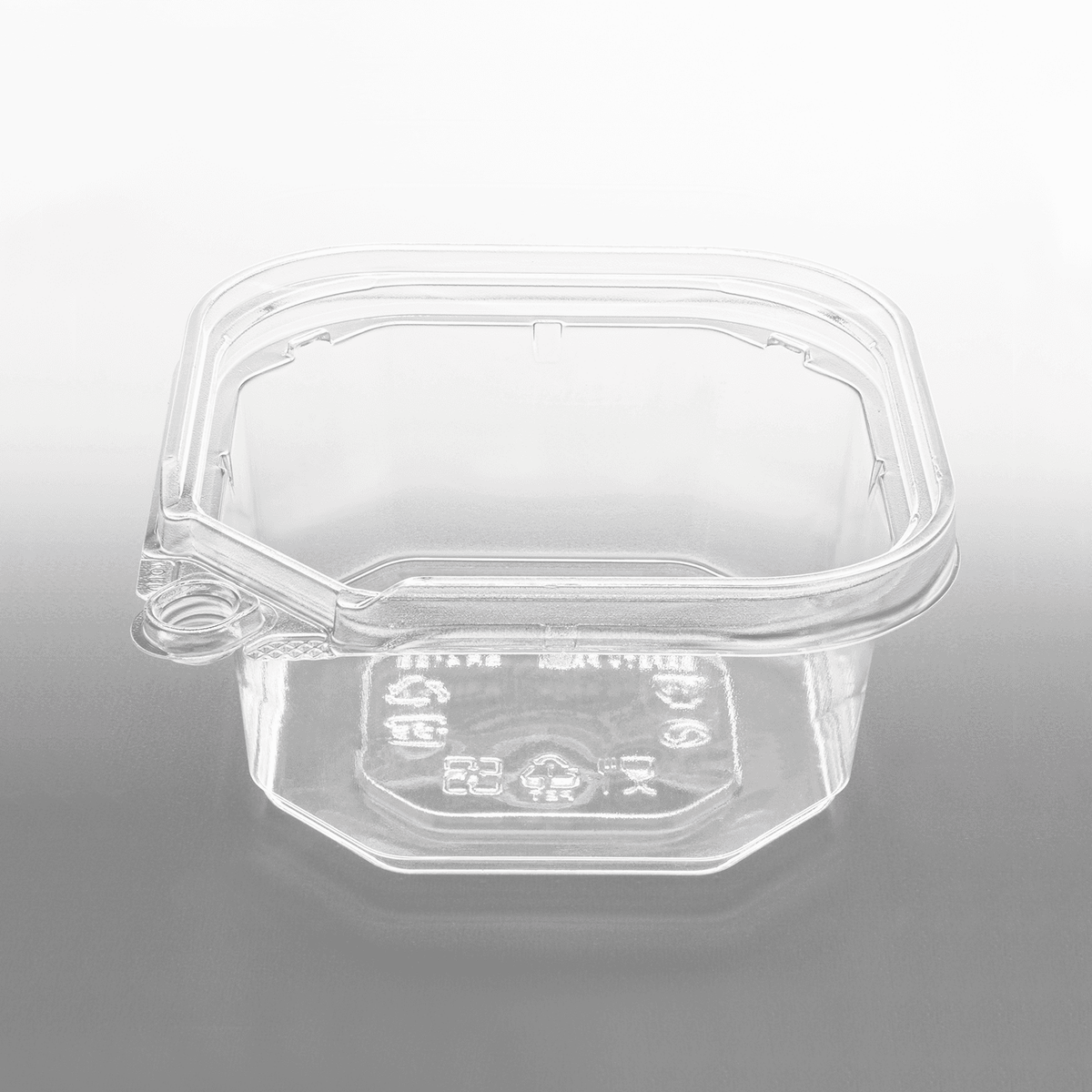 [400 ct] 12 oz PET Tamper Resistant Square Container, Clear