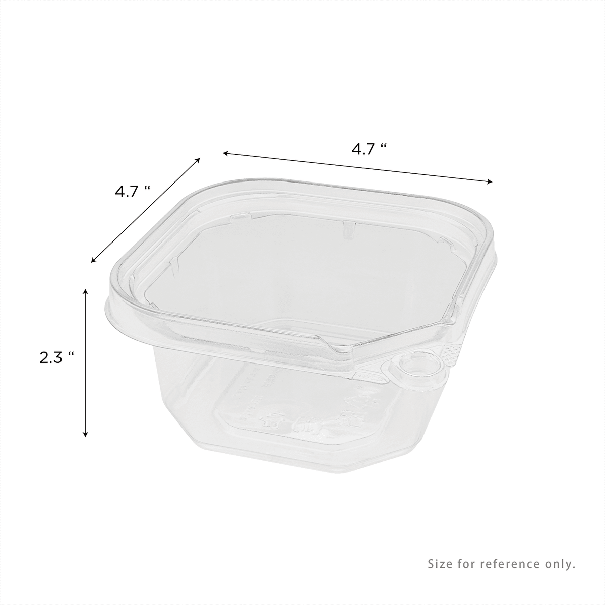 [400 ct] 12 oz PET Tamper Resistant Square Container, Clear