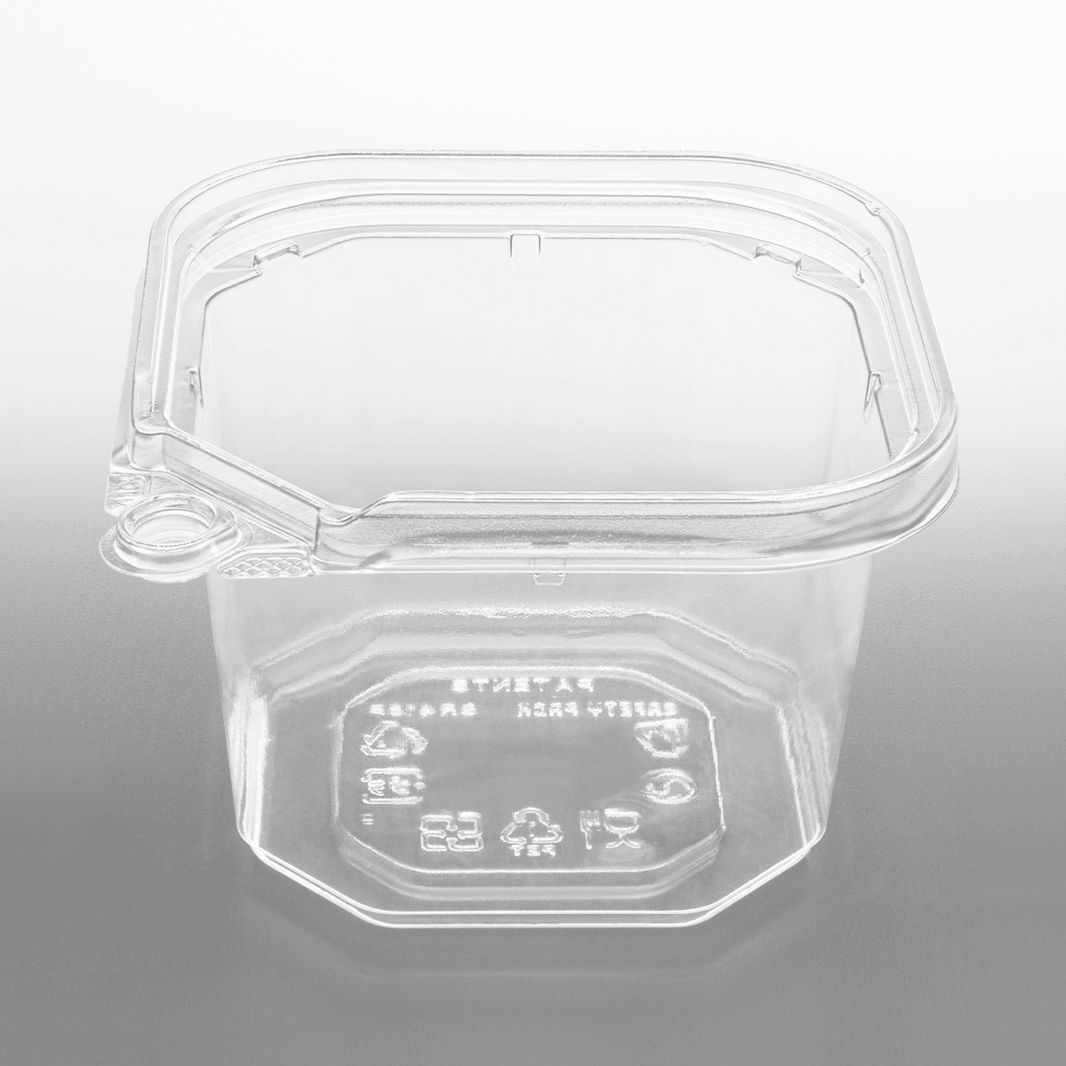 [400 ct] 16 oz PET Tamper Resistant Square Container, Clear