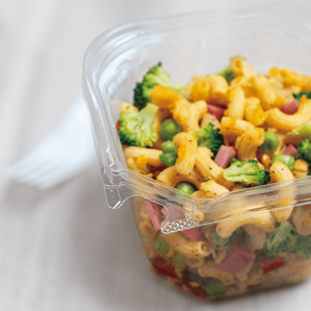 [400 ct] 16 oz PET Tamper Resistant Square Container, Clear