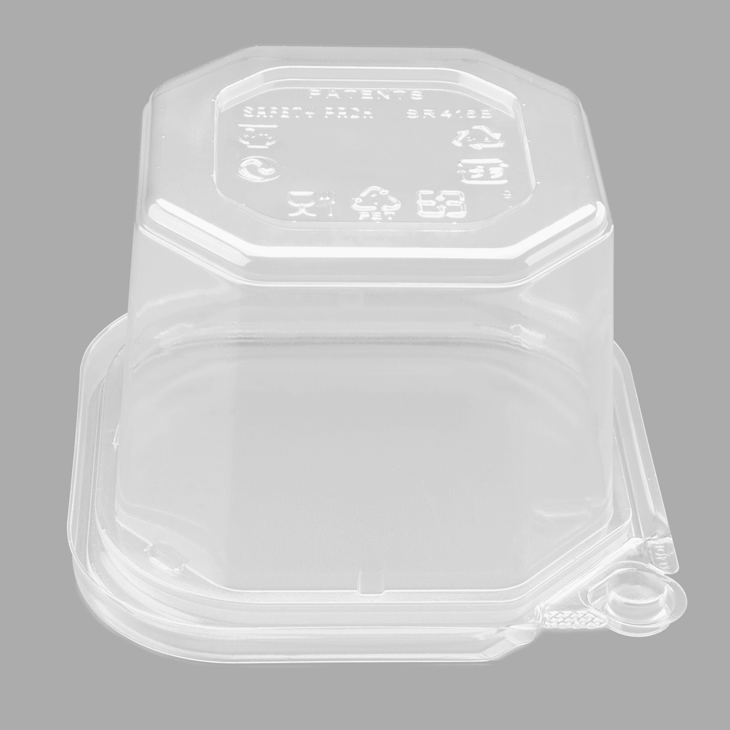 [400 ct] 16 oz PET Tamper Resistant Square Container, Clear