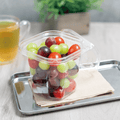 [400 ct] 24 oz PET Tamper Resistant Square Container, Clear