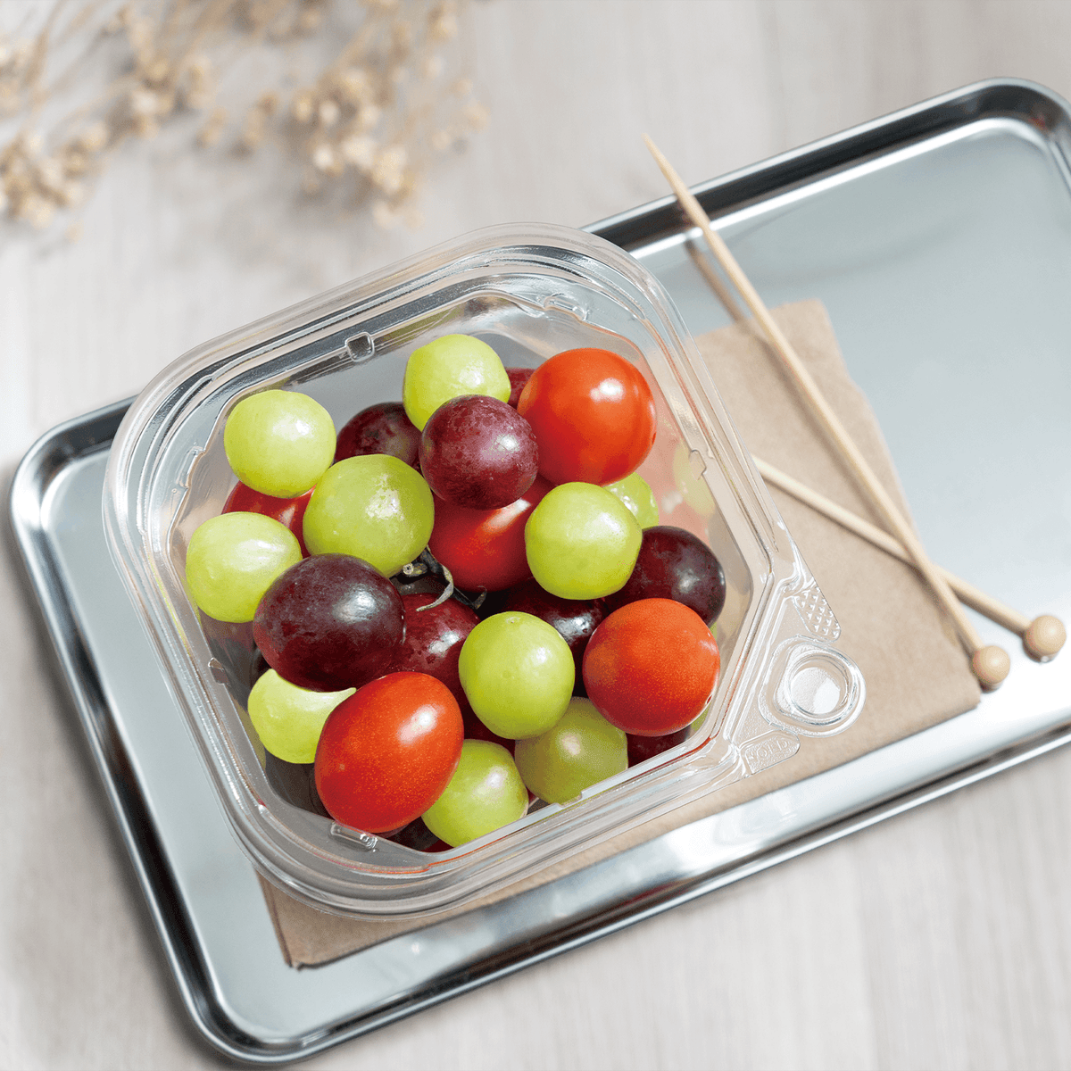 [400 ct] 24 oz PET Tamper Resistant Square Container, Clear