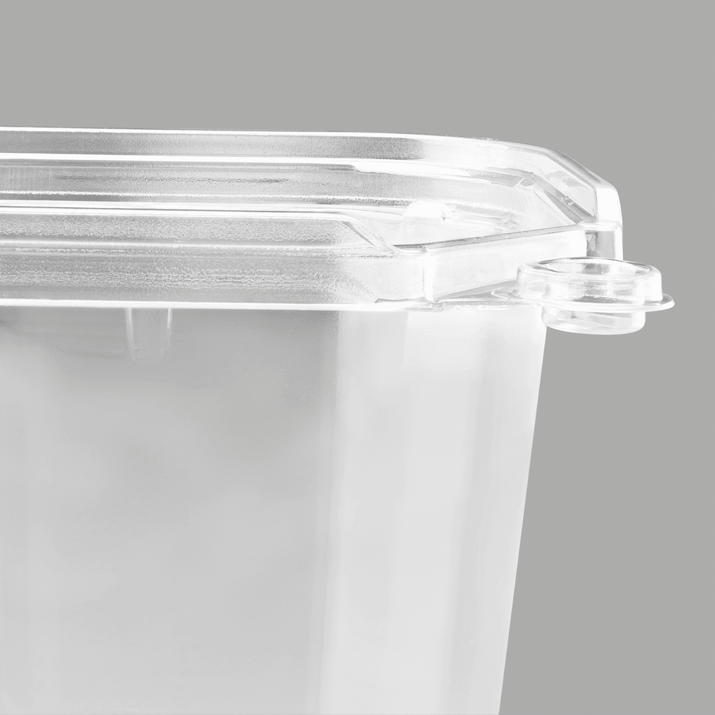 [400 ct] 24 oz PET Tamper Resistant Square Container, Clear