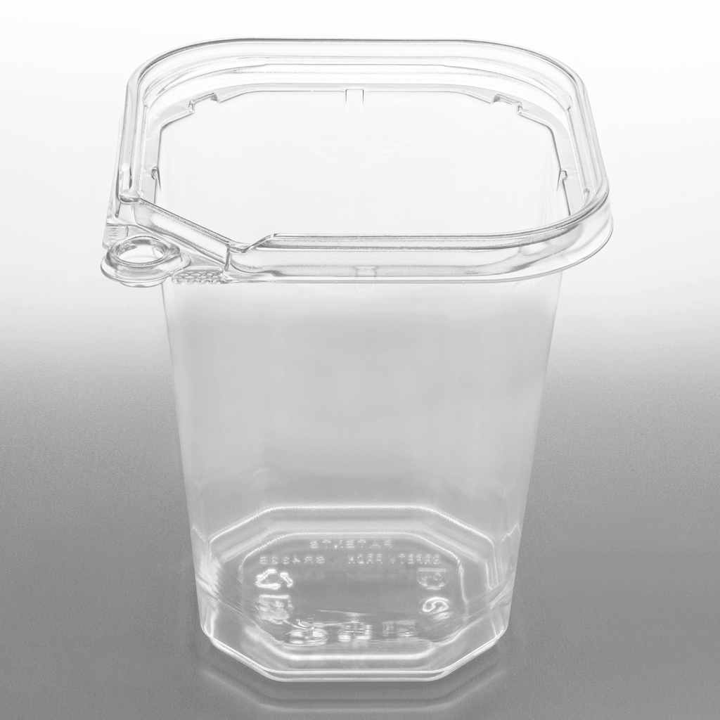[400 ct] 32 oz PET Tamper Resistant Square Container, Clear