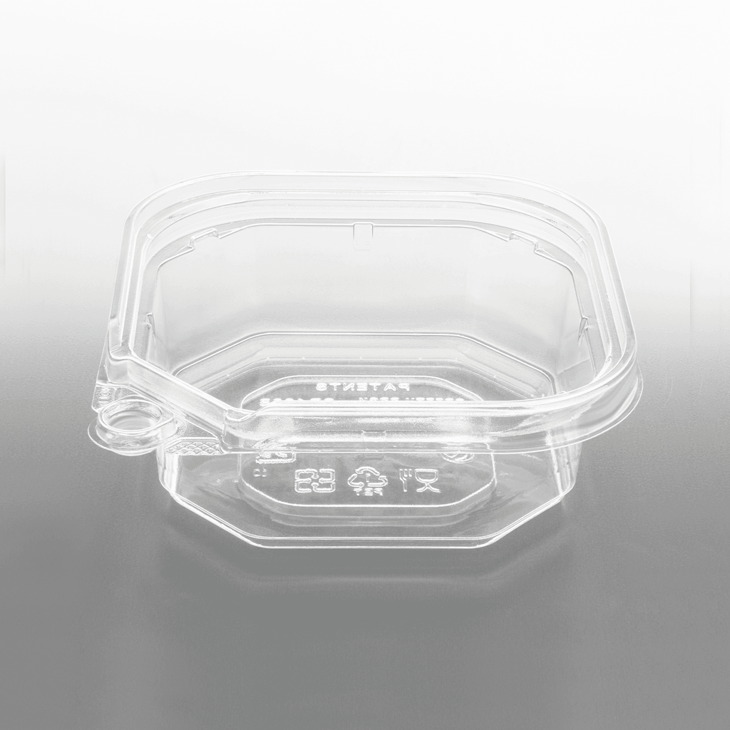 [400 ct] 8 oz PET Tamper Resistant Square Container, Clear