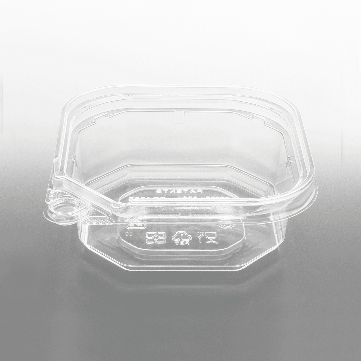 [400 ct] 8 oz PET Tamper Resistant Square Container, Clear