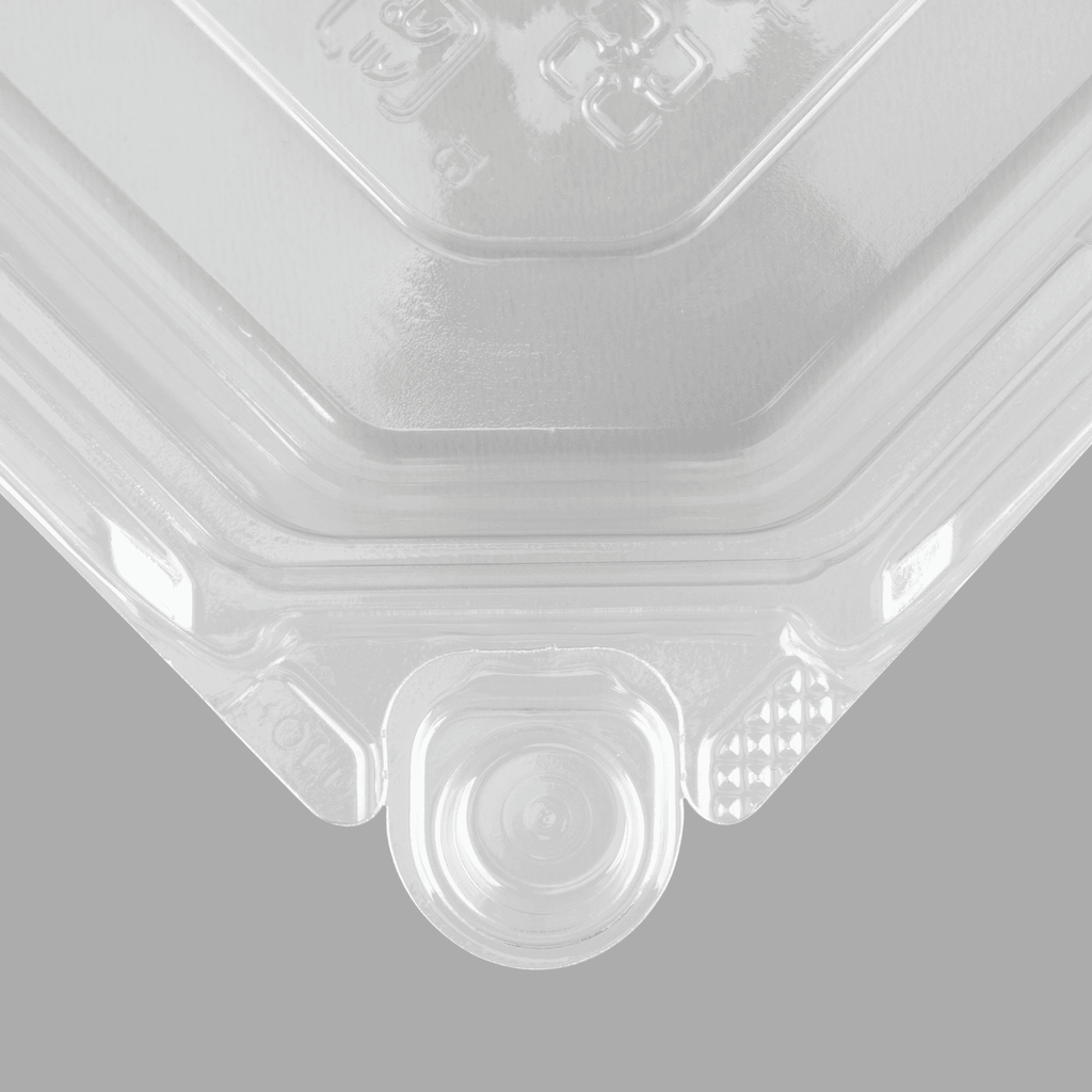[400 ct] 8 oz PET Tamper Resistant Square Container, Clear