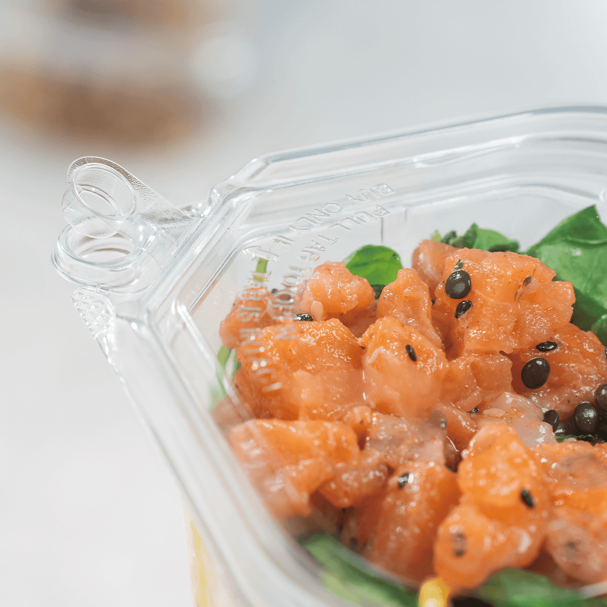 [400 ct] 109 mm PET Flat Lid for 8-32 oz PET Tamper Resistant Square Container, Clear