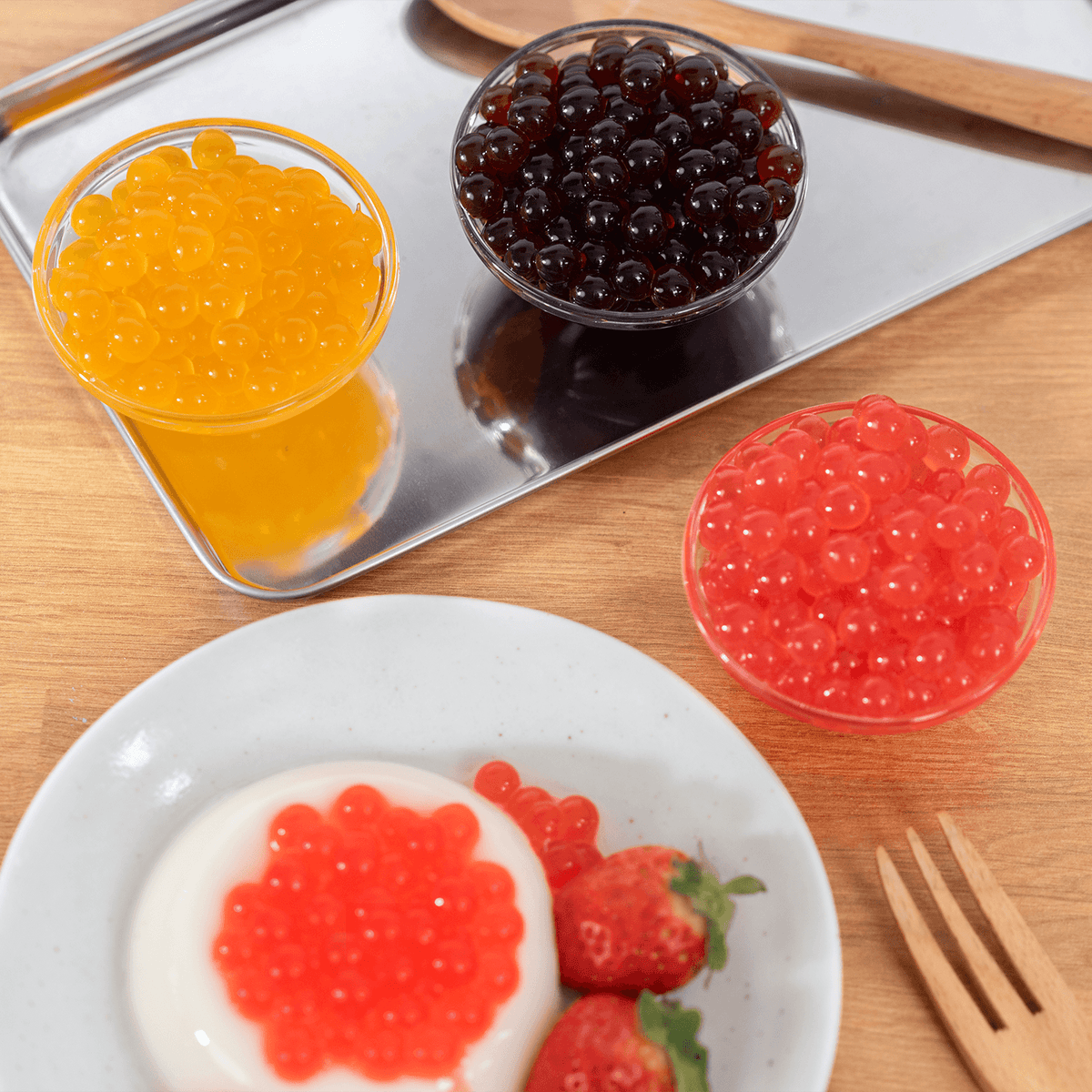 Popping Pearls Combo Pack (Strawberry, Mango, Blueberry) - Jar (1 lb)