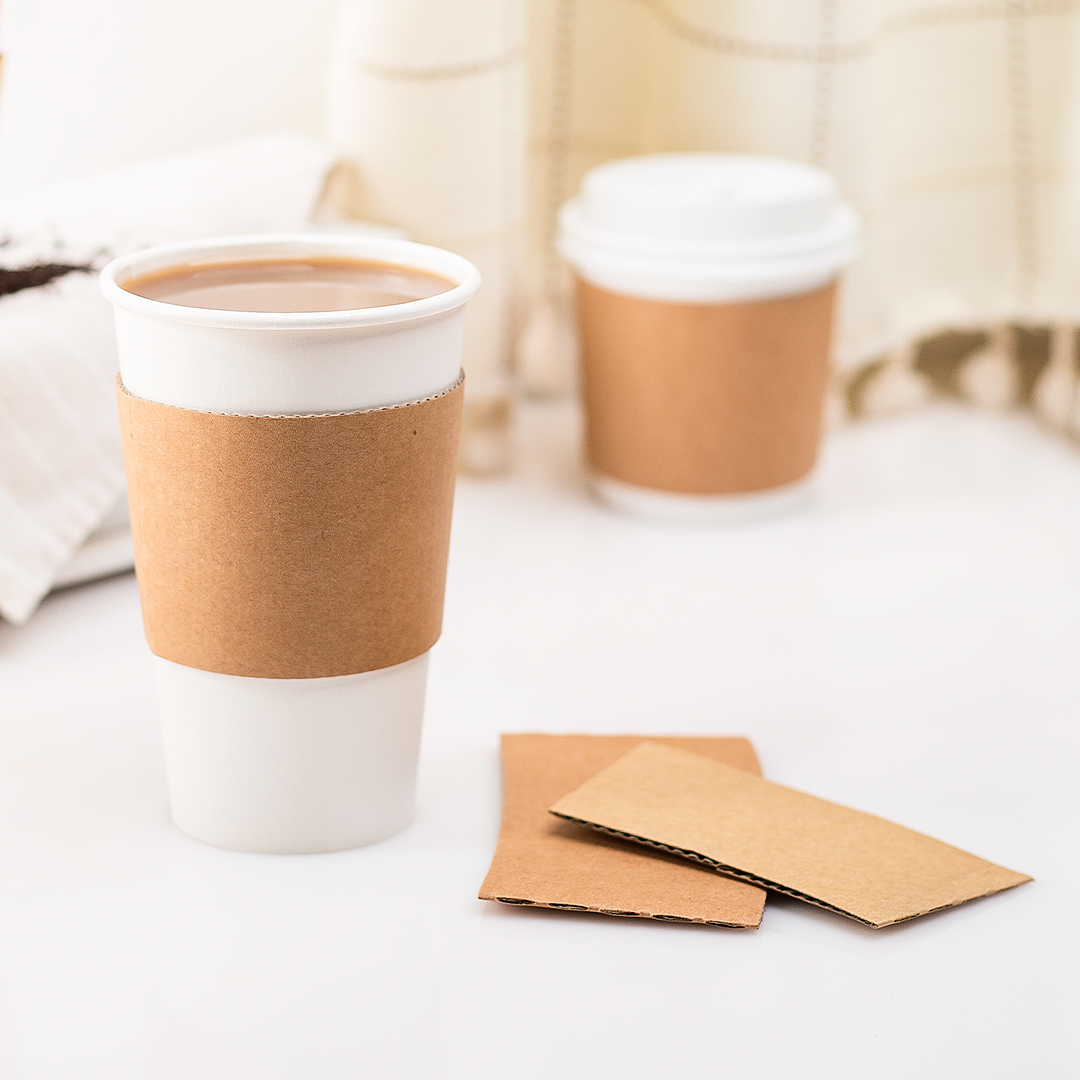 [1,000 ct] Coffee Cup Sleeves, Kraft