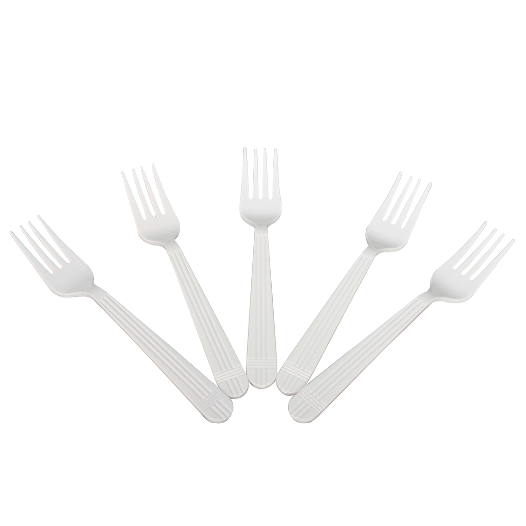 [1,000 ct] PP Plastic Premium Extra Heavy Weight Forks, White