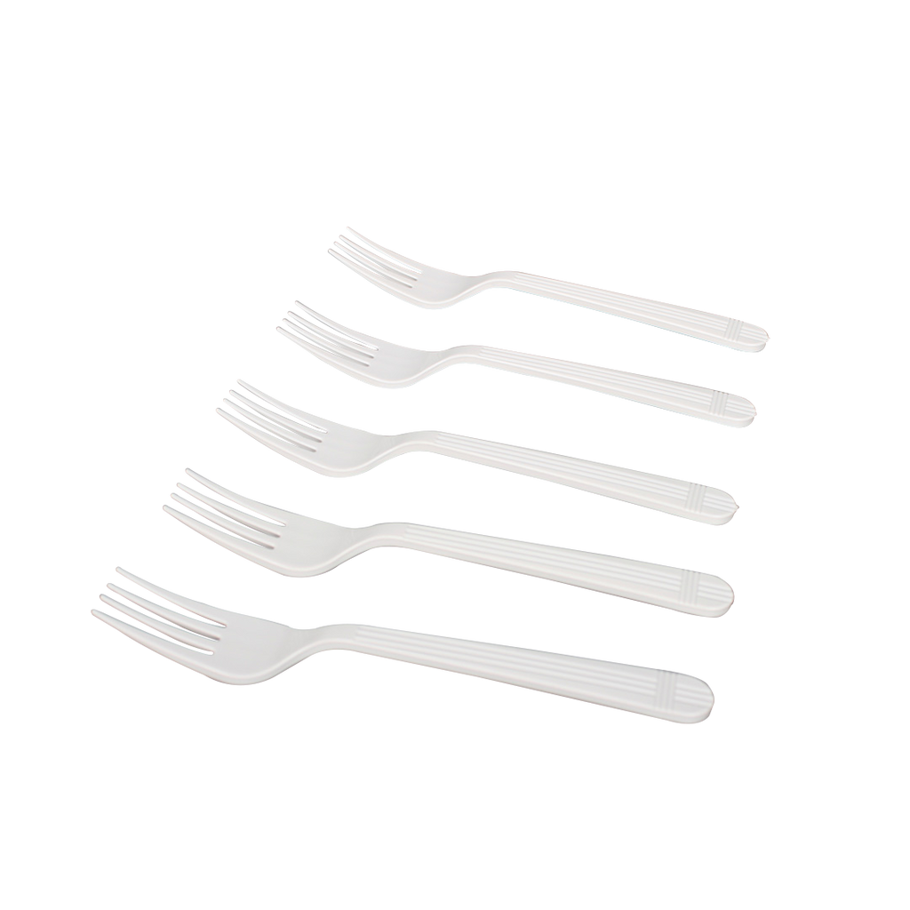 [1,000 ct] PP Plastic Premium Extra Heavy Weight Forks, White