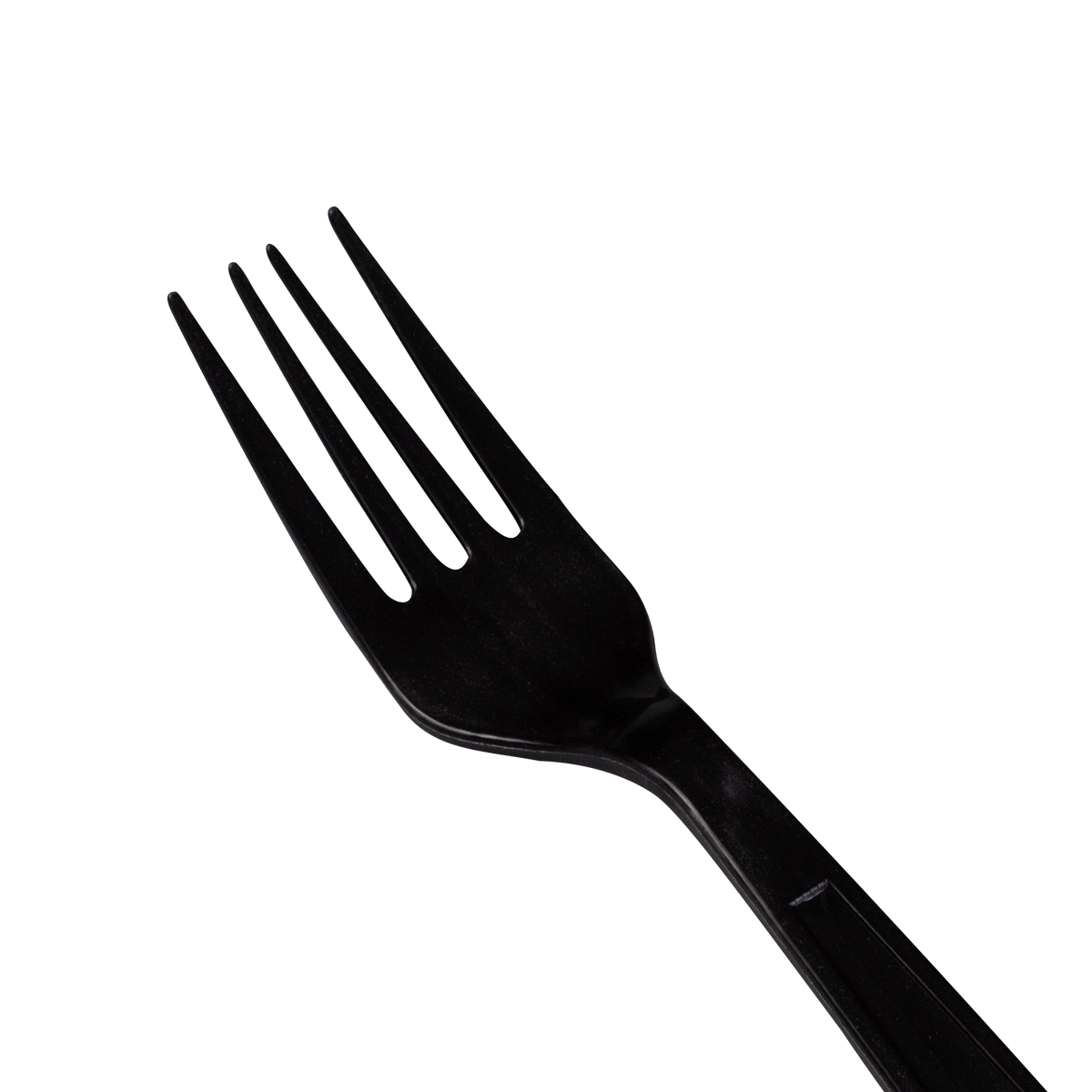 [1,000 ct] PP Plastic Heavy Weight Forks Wrapped, Black