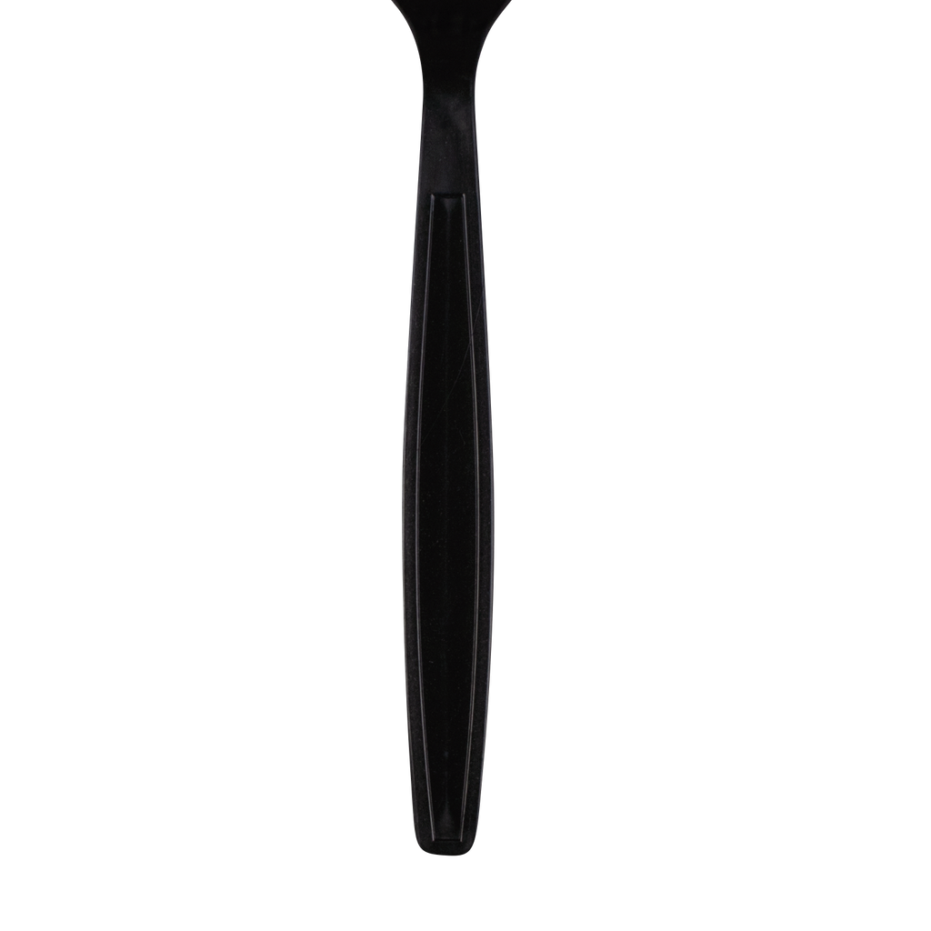 [1,000 ct] PP Plastic Heavy Weight Forks Wrapped, Black