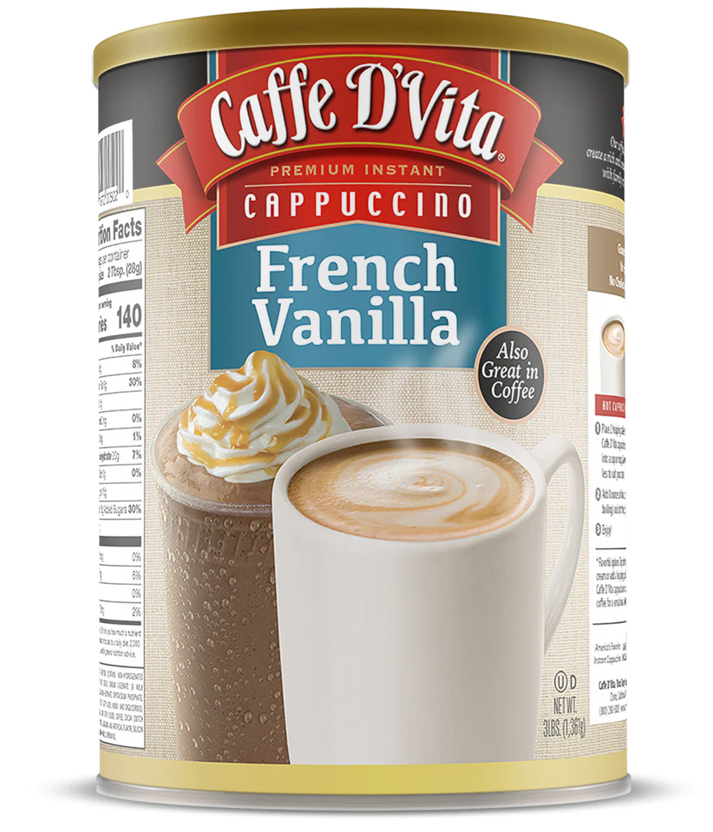 Caffe D'Vita French Vanilla Cappuccino - Can (3 lb)