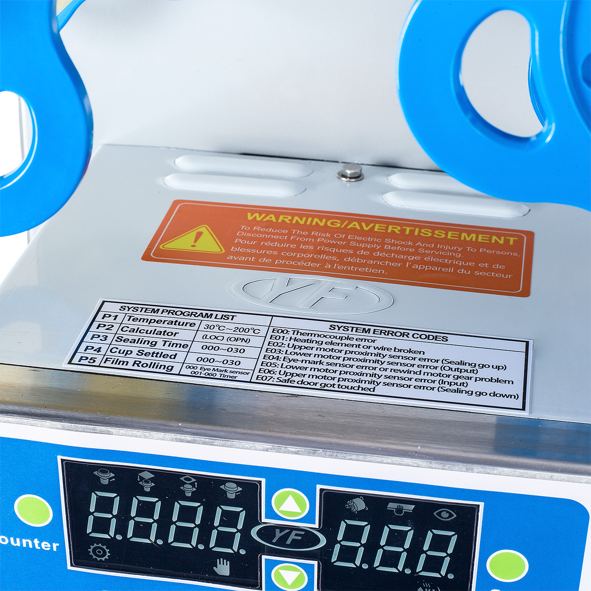 Cup Sealing Machine (UL, EPH Classified), with 95mm cutter rim - 1 Unit
