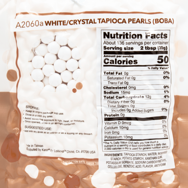 White Tapioca Pearls (Boba)- Case of 6 bags