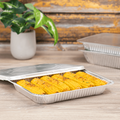 [100 ct] Half Size Heavy-Duty Aluminum Foil Steam Table Pan, Shallow Depth