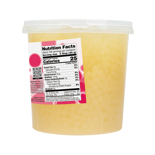 Lychee Popping Pearls - Jar (7 lbs)