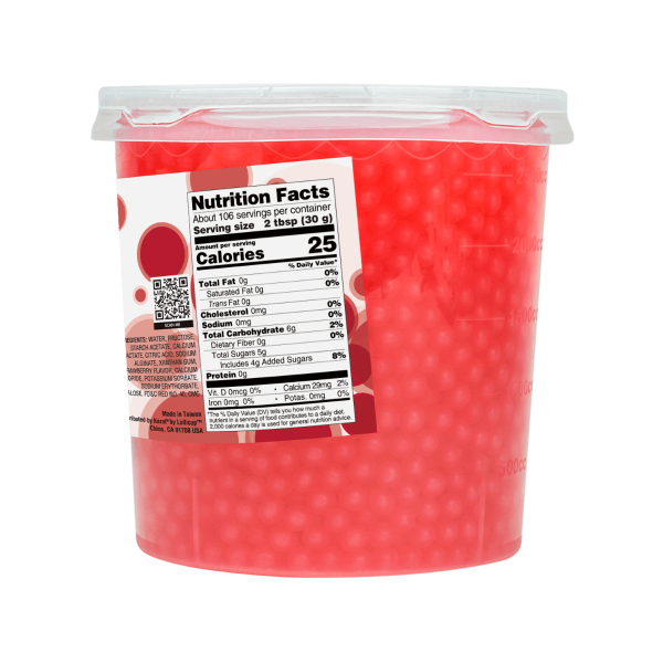 Strawberry Popping Pearls - 7 lbs