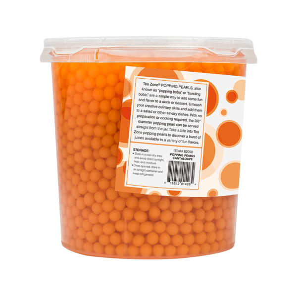 Cantaloupe Popping Pearls - Jar (7 lbs)