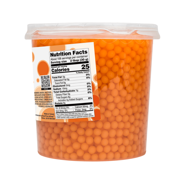Cantaloupe Popping Pearls - Jar (7 lbs)