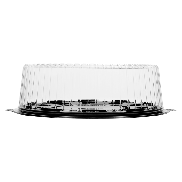 [50 sets] 12" PET Cake Display Containers with Clear Dome Lid