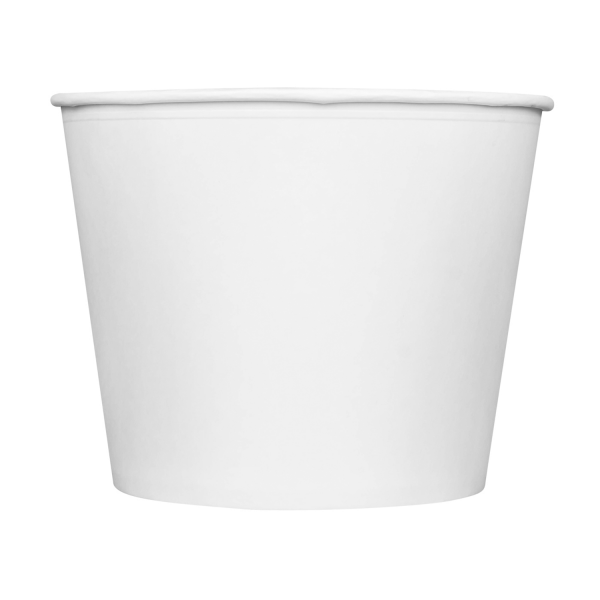[150 sets] 130 oz Paper Food Buckets with Lids | 215 mm