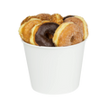 [150 sets] 130 oz Paper Food Buckets with Lids | 215 mm