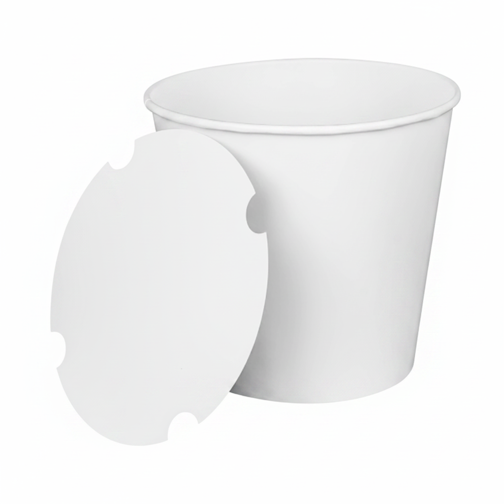 [150 sets] 170 oz Paper Food Buckets with Lids | 223 mm