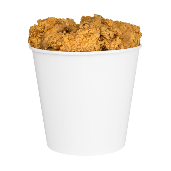 [150 sets] 170 oz Paper Food Buckets with Lids | 223 mm