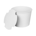 [180 sets] 85 oz Paper Food Buckets with Lids | 189 mm