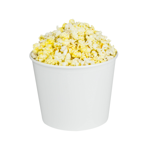 [180 sets] 85 oz Paper Food Buckets with Lids | 189 mm