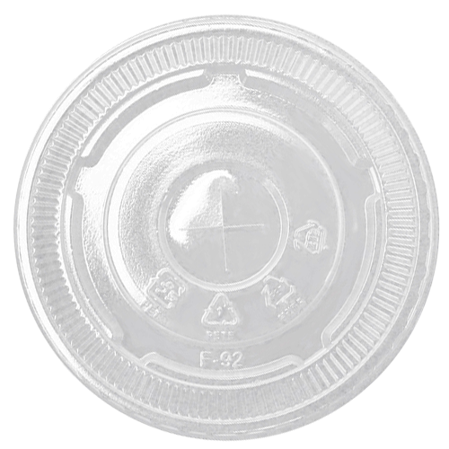 [1,000 ct] Plastic Cup Lids | 92 mm | PET | Clear