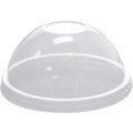 [1,000 pcs] Plastic Dome Cup Lids | No Hole | PET | 92 mm | Clear