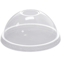 [1,000 pcs] Plastic Dome Cup Lids | 92 mm | PET | Clear