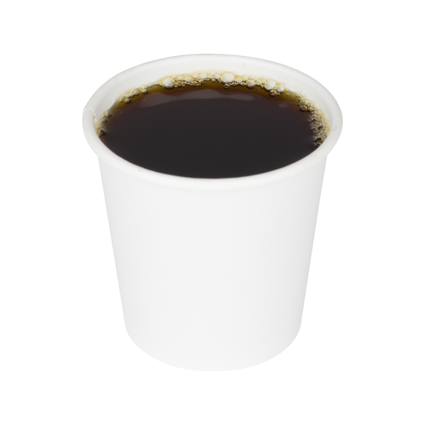 [1,000 ct] 4 oz Paper Coffee Cups | White | 62 mm